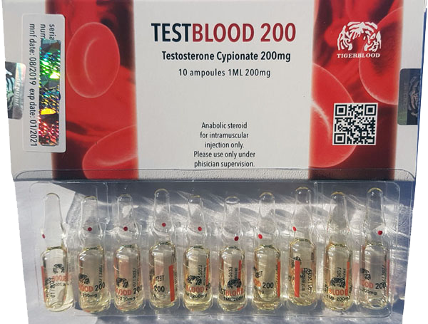 Testblood cypionate  200mg/cc  10 ampoules each 1ml